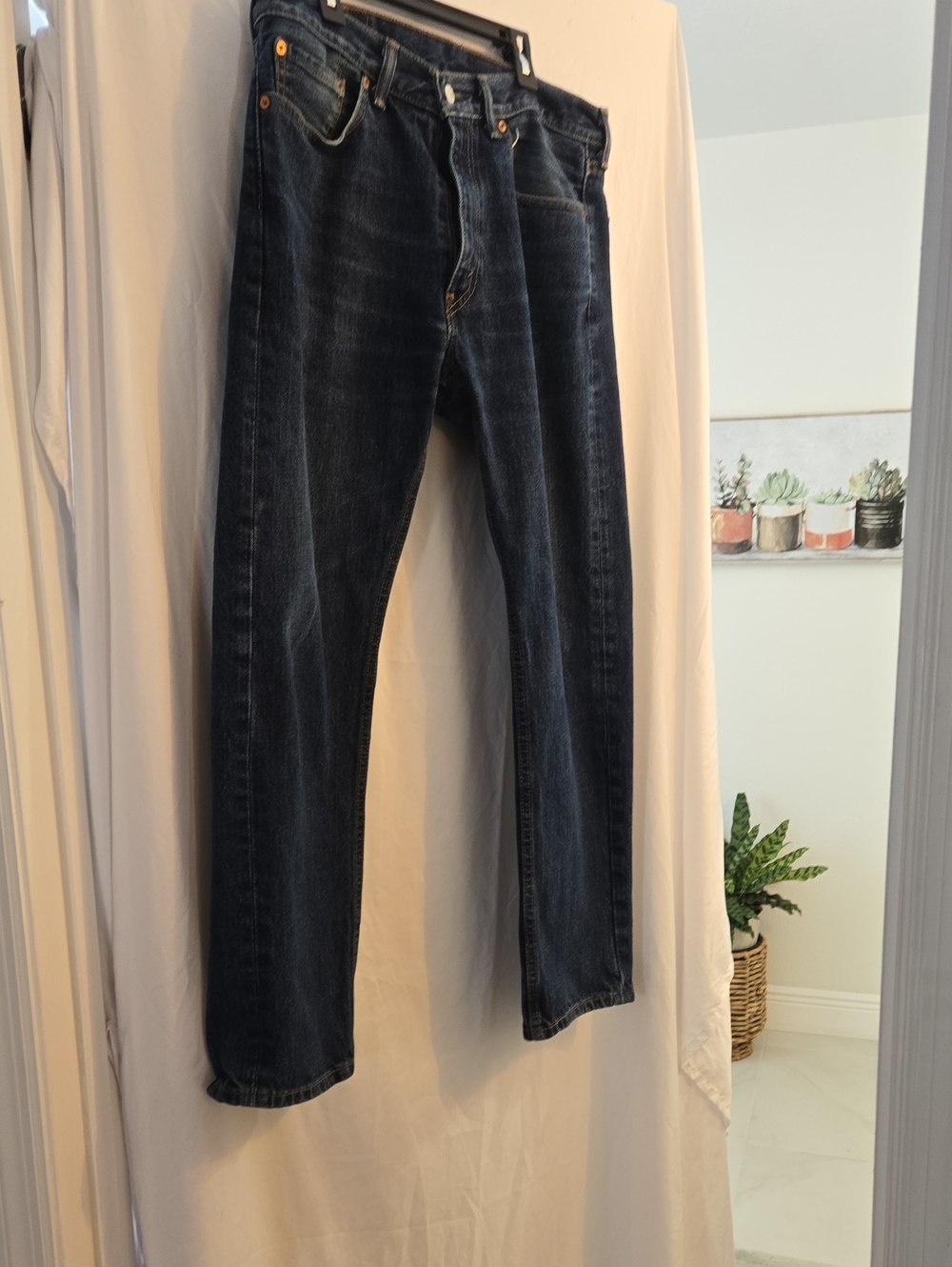 Levi's Men's Dark Indigo Straight Jeans 33X30